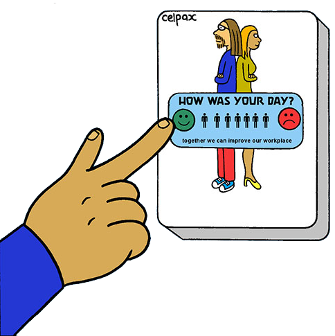 Smiley direct feedback from your staff to increase wellbeing
