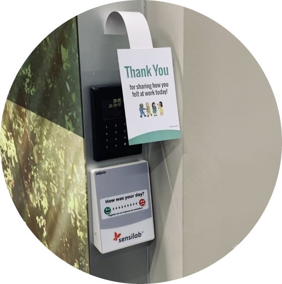 Measure employee engagement with a terminal